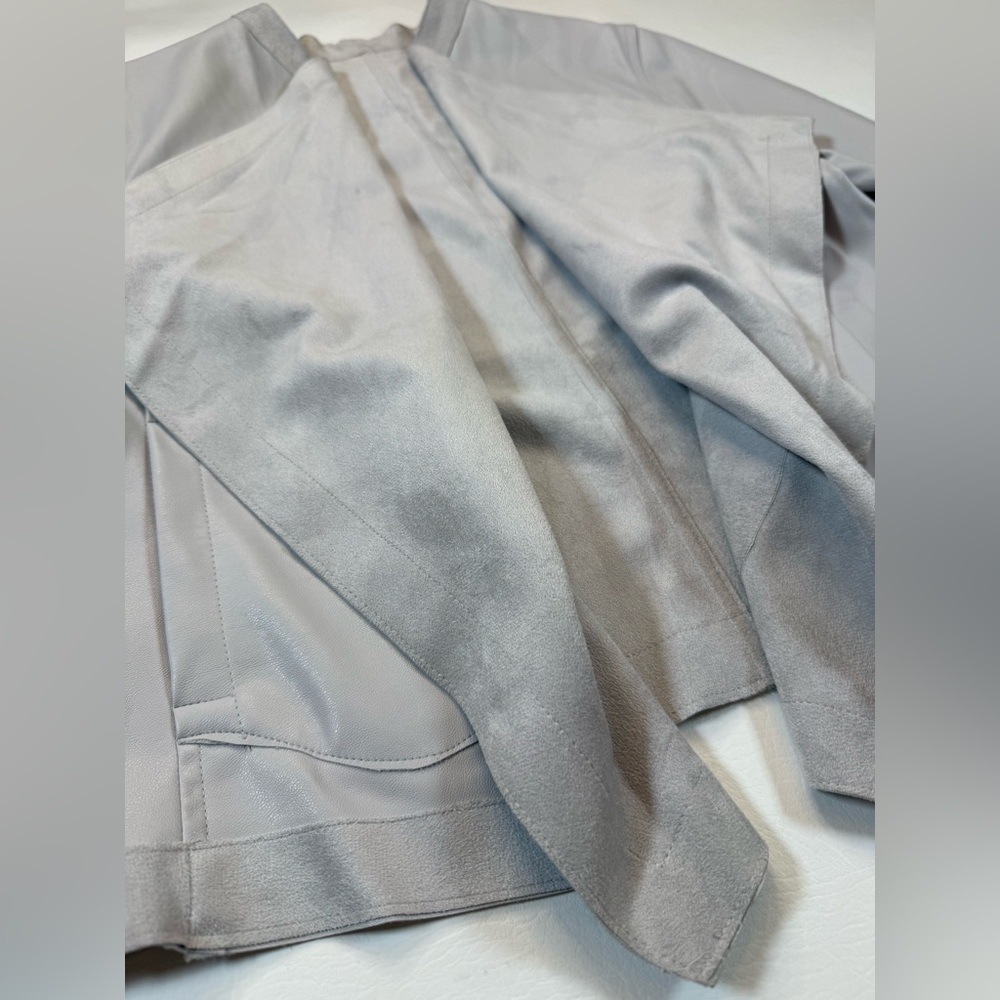 BB Dakota Harper Soft Leather Jacket medium gray reversible (bin GG53) - Picture 8 of 10